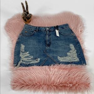 ✨✨MOTO Distressed Denim Mini Skirt✨✨